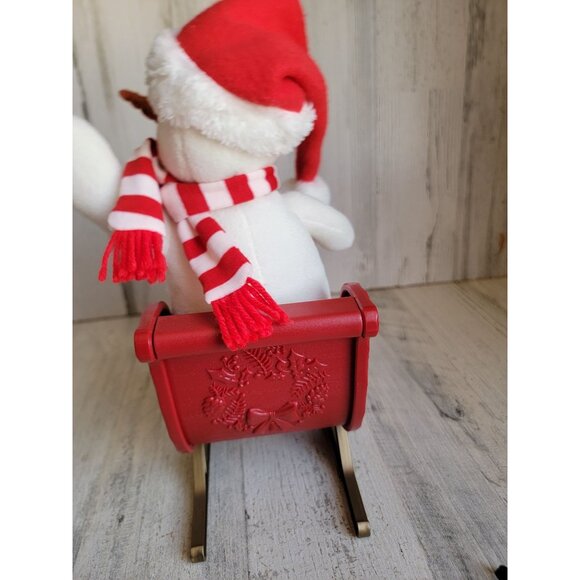 Hallmark sleigh ride Jingle pals Xmas animated decor figure Snowman - Picture 5 of 6